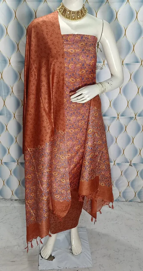 Elegant Katan Silk Full Suit – A Timeless Blend of Luxury and Tradition